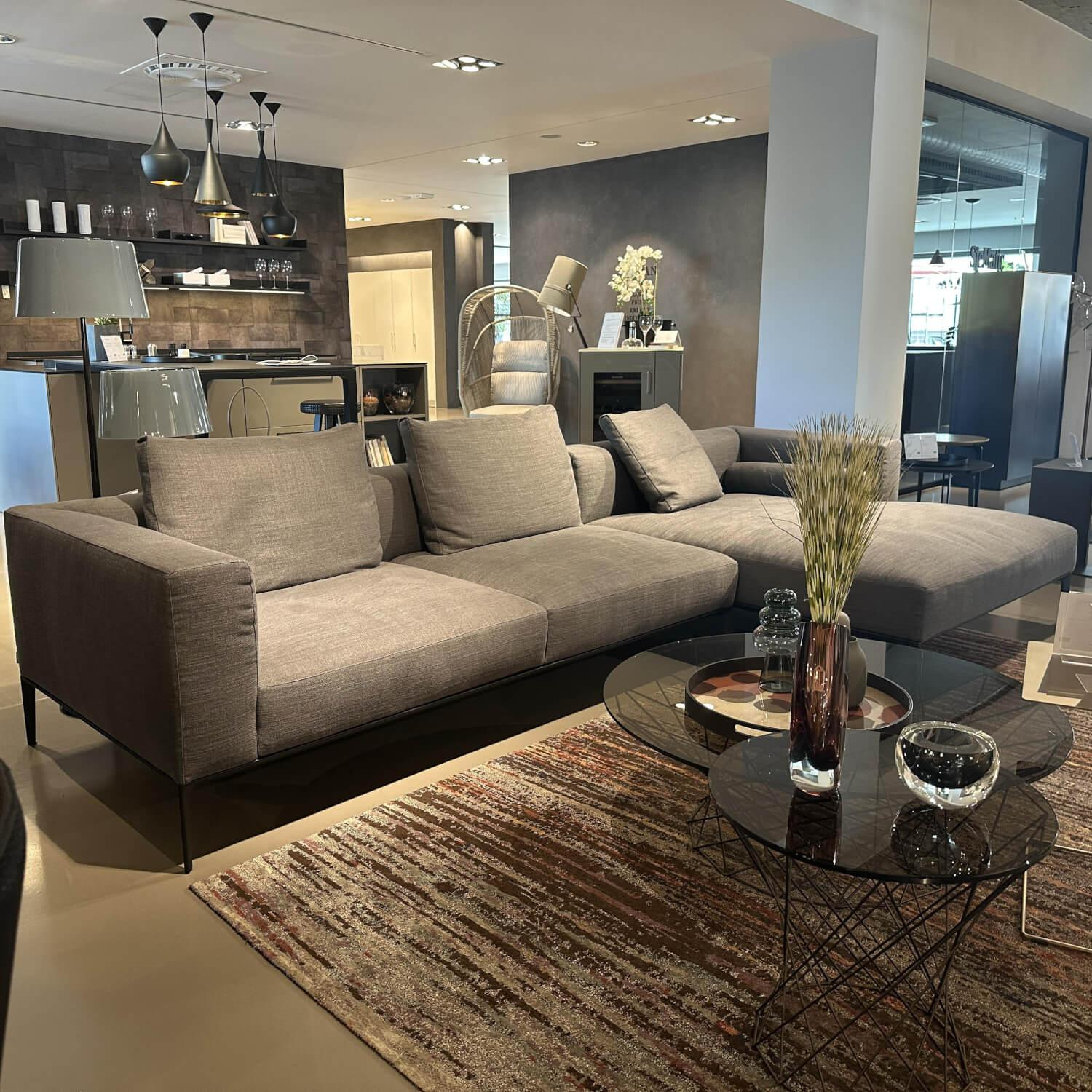Jaan Living Fabric Bora Corner Sofa Slate Gray Textile