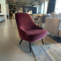 Walter Knoll Sessel 376 10 Classic Edition Rot Gestell Eiche