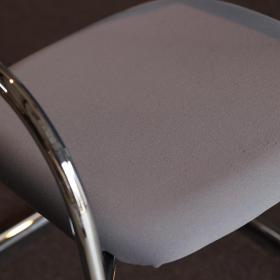Vitra Freischwinger Visavis 2 Stoff Torso Citterio Antra