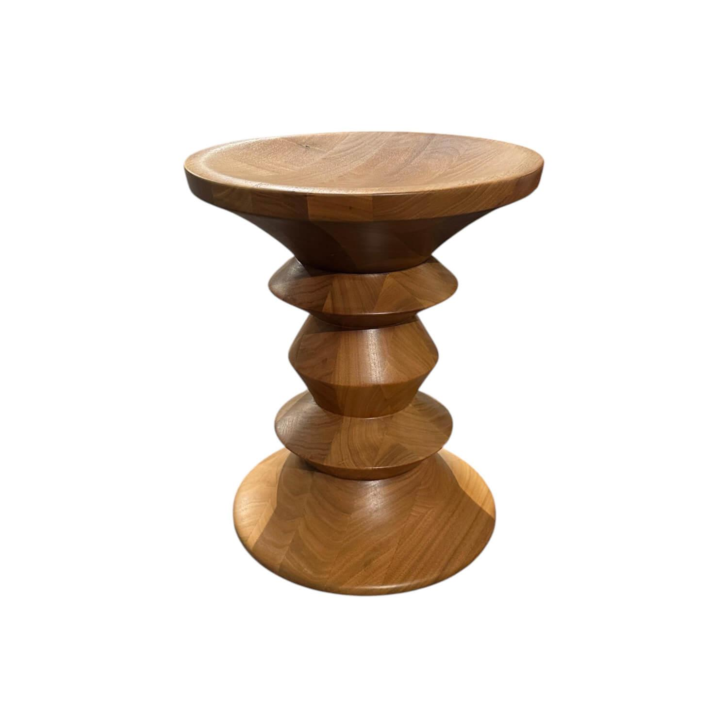 Hocker Vitra Schemel Nussbaum Massiv Gedrehselt