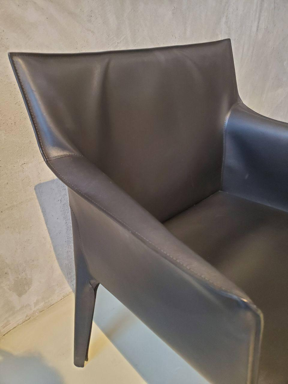 Walter Knoll Stuhl Saddle Chair Leder Schwarz