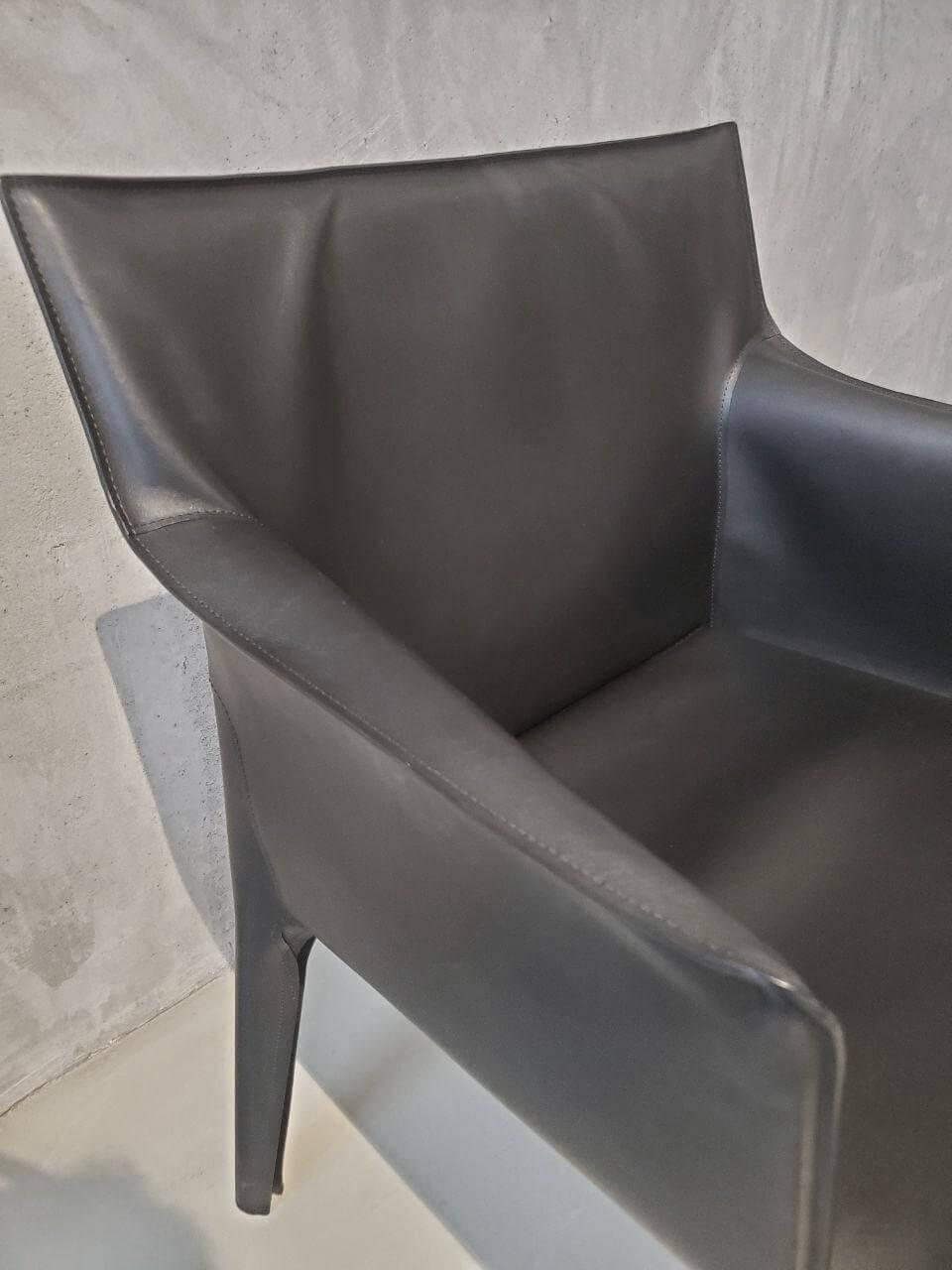 Walter Knoll Stuhl Saddle Chair Leder Schwarz