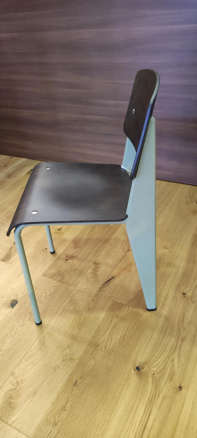 Vitra Stuhl Standard Sitz Rücken Metall Prouvé Vermeer Grün