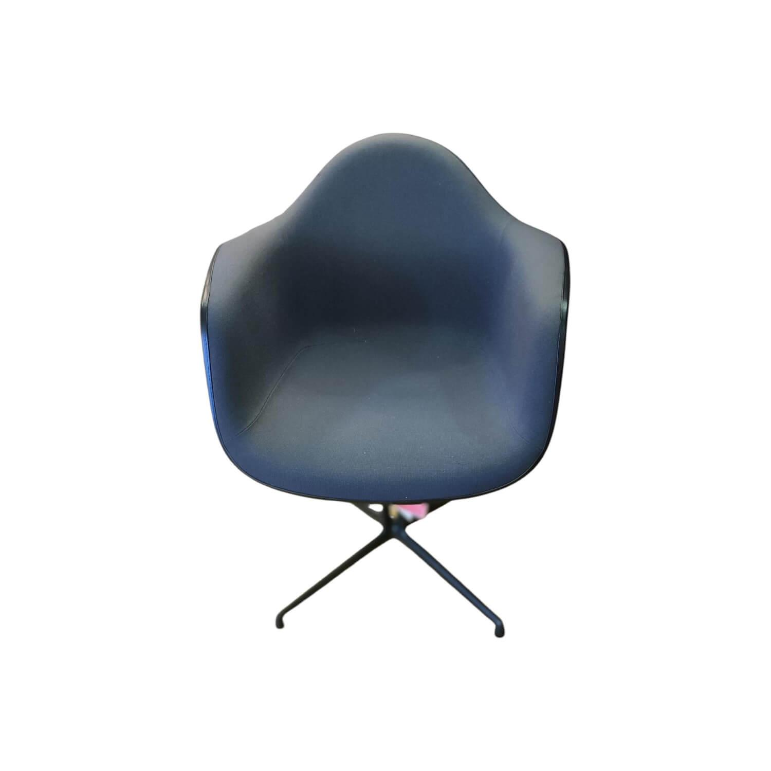 Vitra Eames DAL Chair Plastic Dark Grey Shell Red