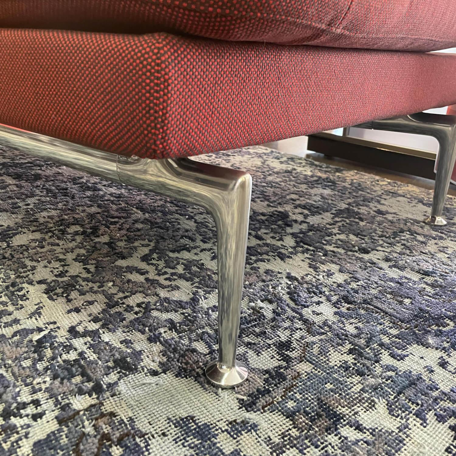 Vitra Chaise Lounge Suita Stoff Laser Rot Moorbraun