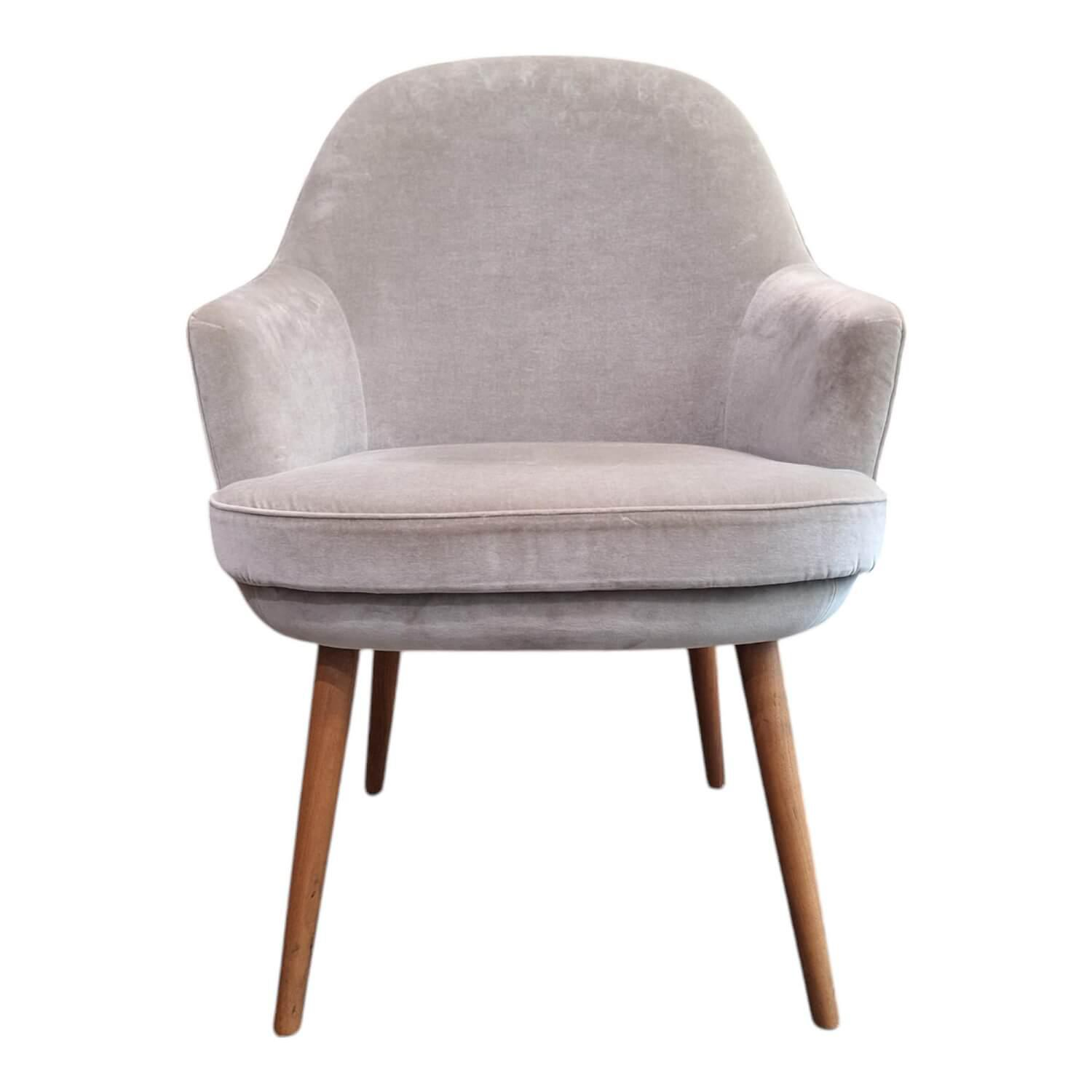 Walter Knoll Armchair 375 Fabric Harald Grey Silver Oak