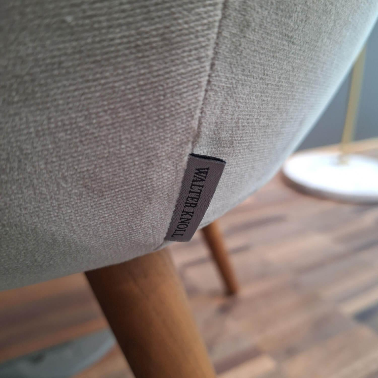 Walter Knoll Armchair 375 Fabric Harald Grey Silver Oak