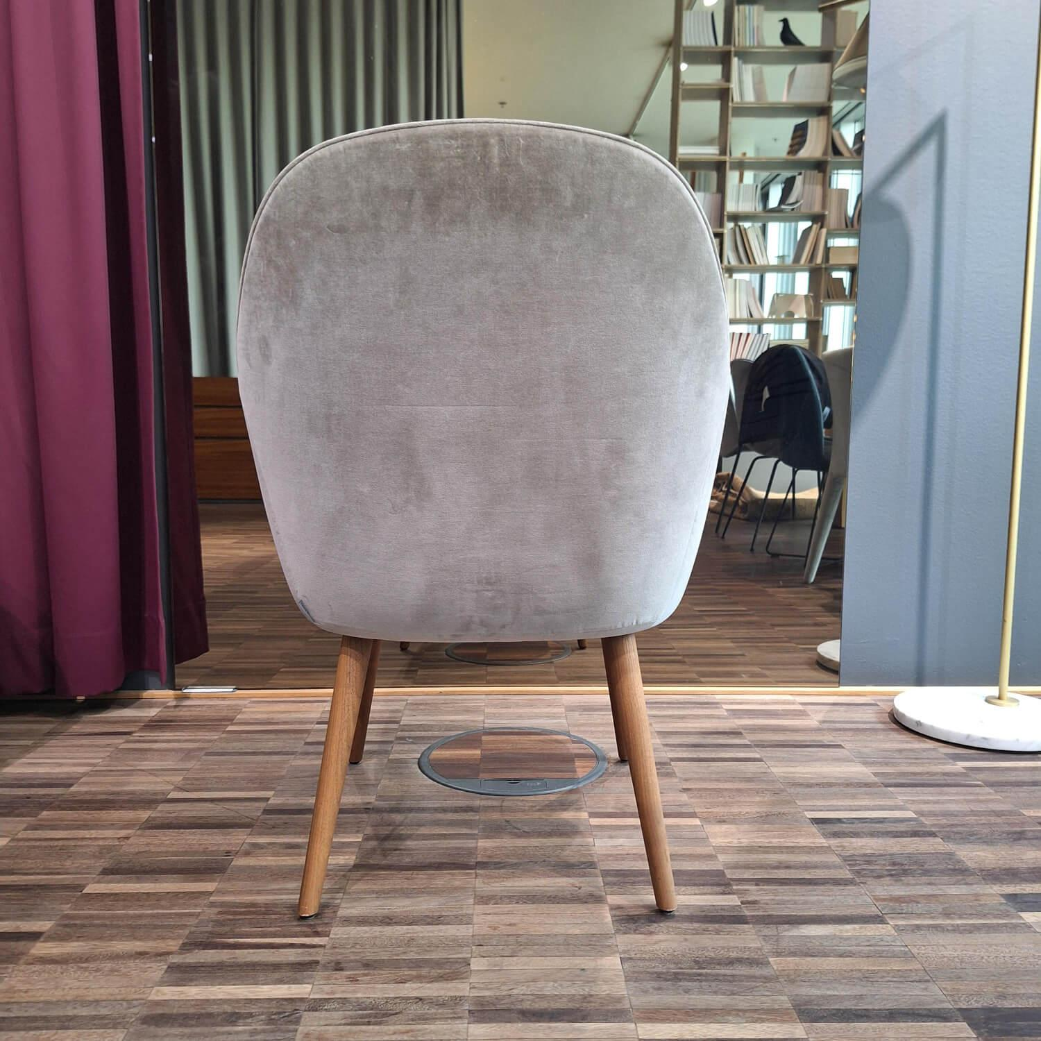 Walter Knoll Armchair 375 Fabric Harald Grey Silver Oak