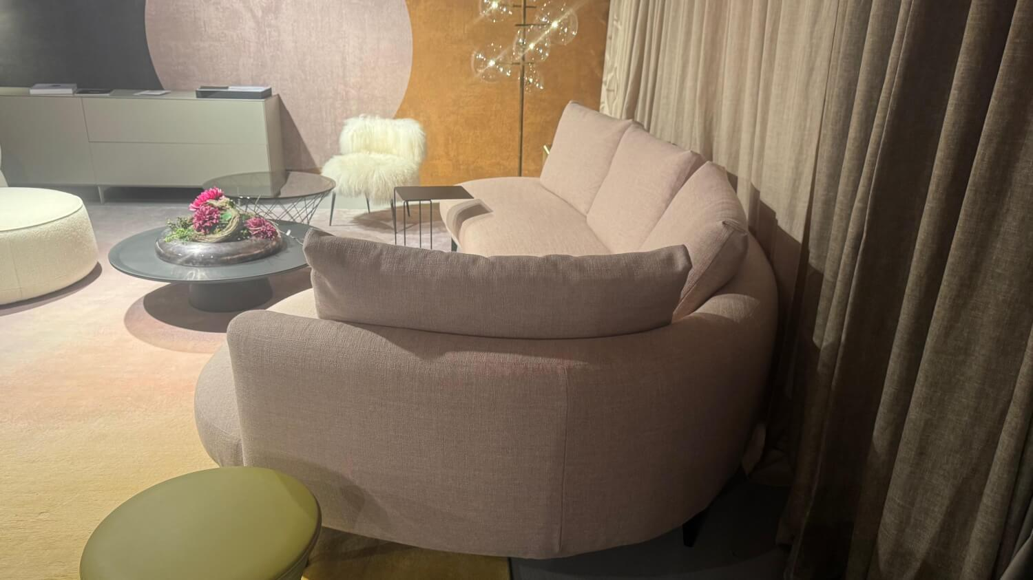 Walter Knoll Maaru Ecksofa Champagne Stoff Schwarz