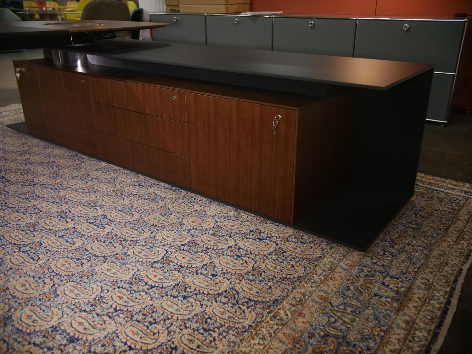 Walter Knoll Keypiece Nussbaum Schreibtisch Höhenverstellbar