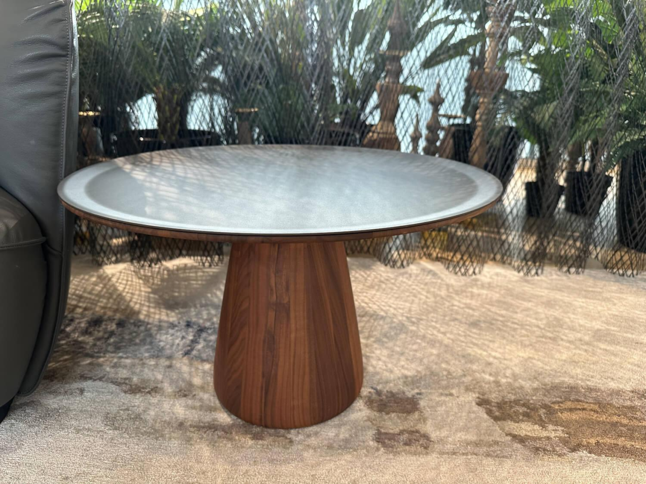 Walter Knoll Foster Tisch Stahl Braun Nussbaum
