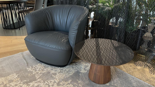 Walter Knoll Sessel Ishino Leder Congress 1441 Basalt Grau