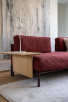 Vitra Anagram Ecksofa Stoff Rot Gestell Bordeaux