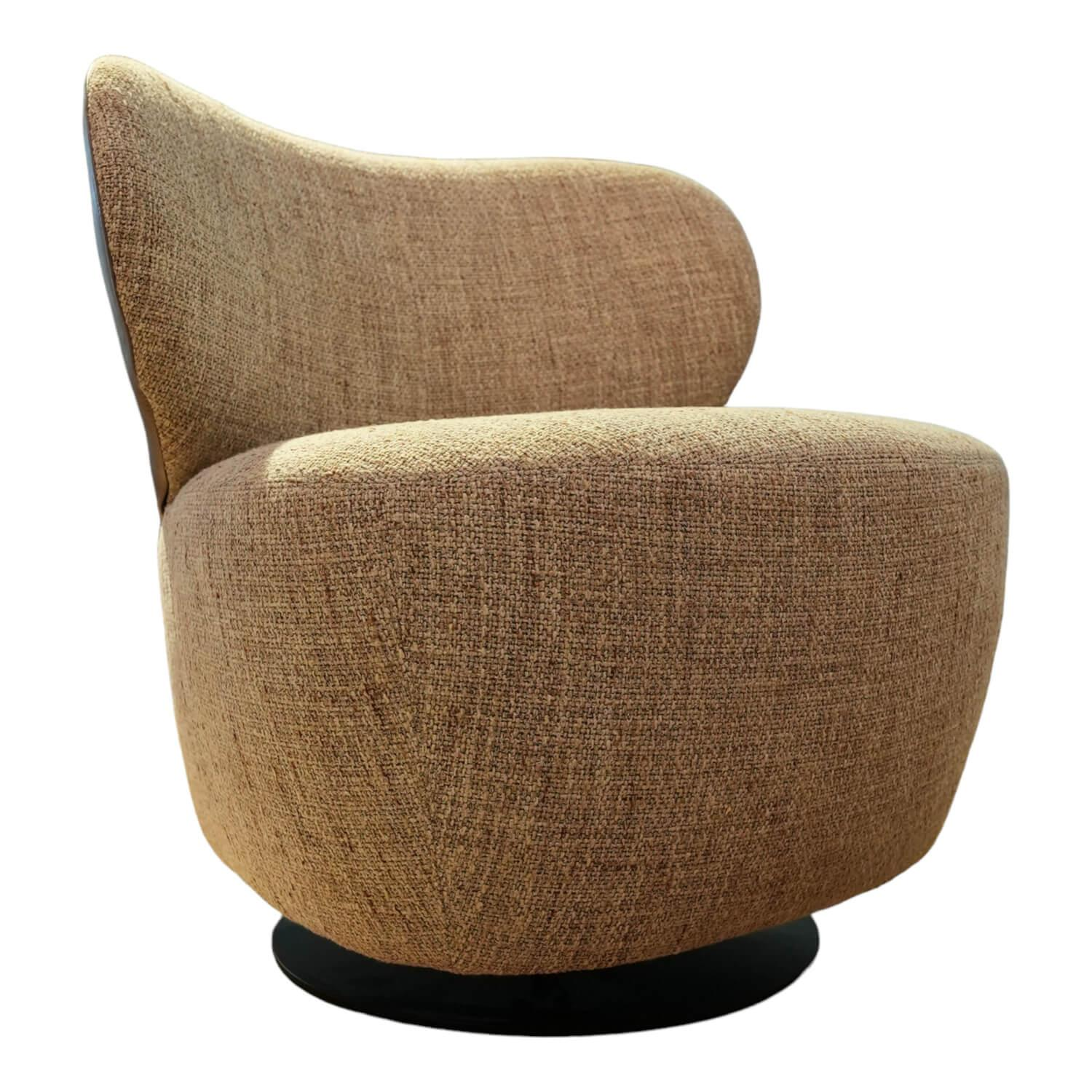 Walter Knoll Sessel Bao Klein Stoff Sorel Smoke Quarz Beige