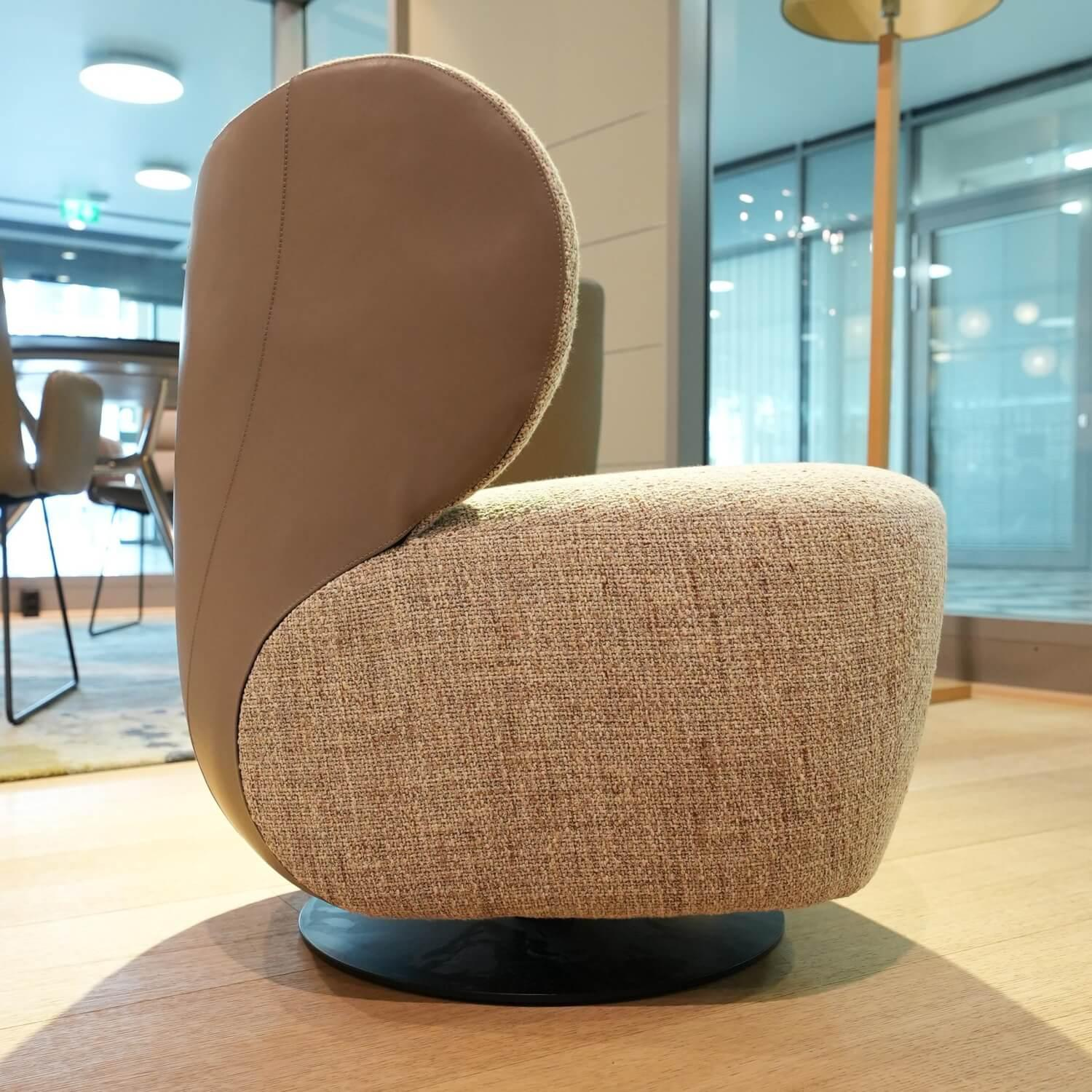 Walter Knoll Sessel Bao Klein Stoff Sorel Smoke Quarz Beige