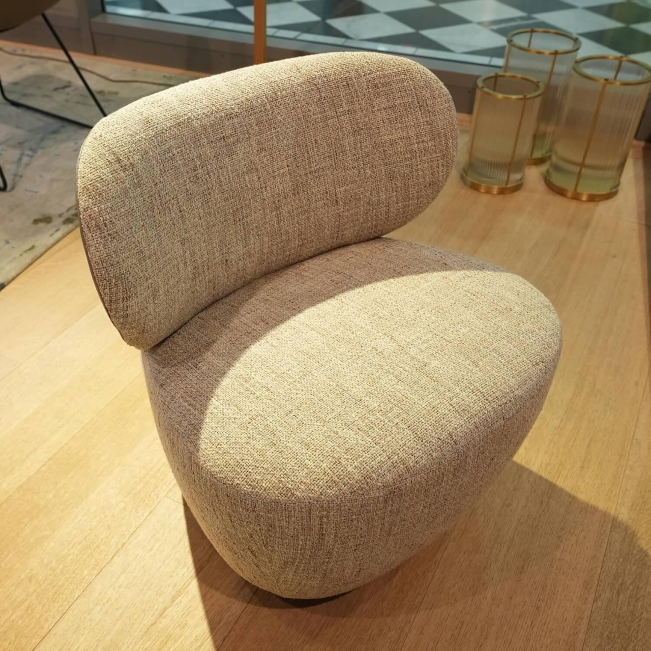 Walter Knoll Sessel Bao Klein Stoff Sorel Smoke Quarz Beige
