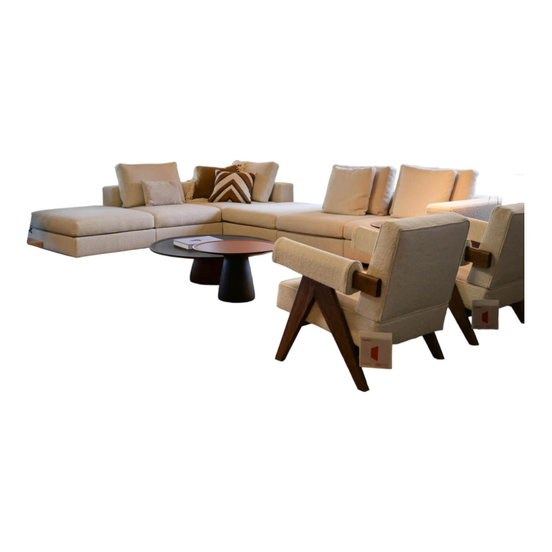 Walter Knoll Living Landscape 755 Ecksofa Bezug Curly Beige