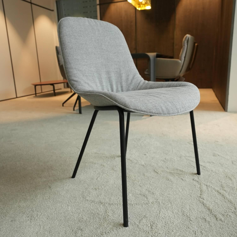 Walter Knoll Stuhl Set Sheru Stoff Gaia 7891 Platin Grau