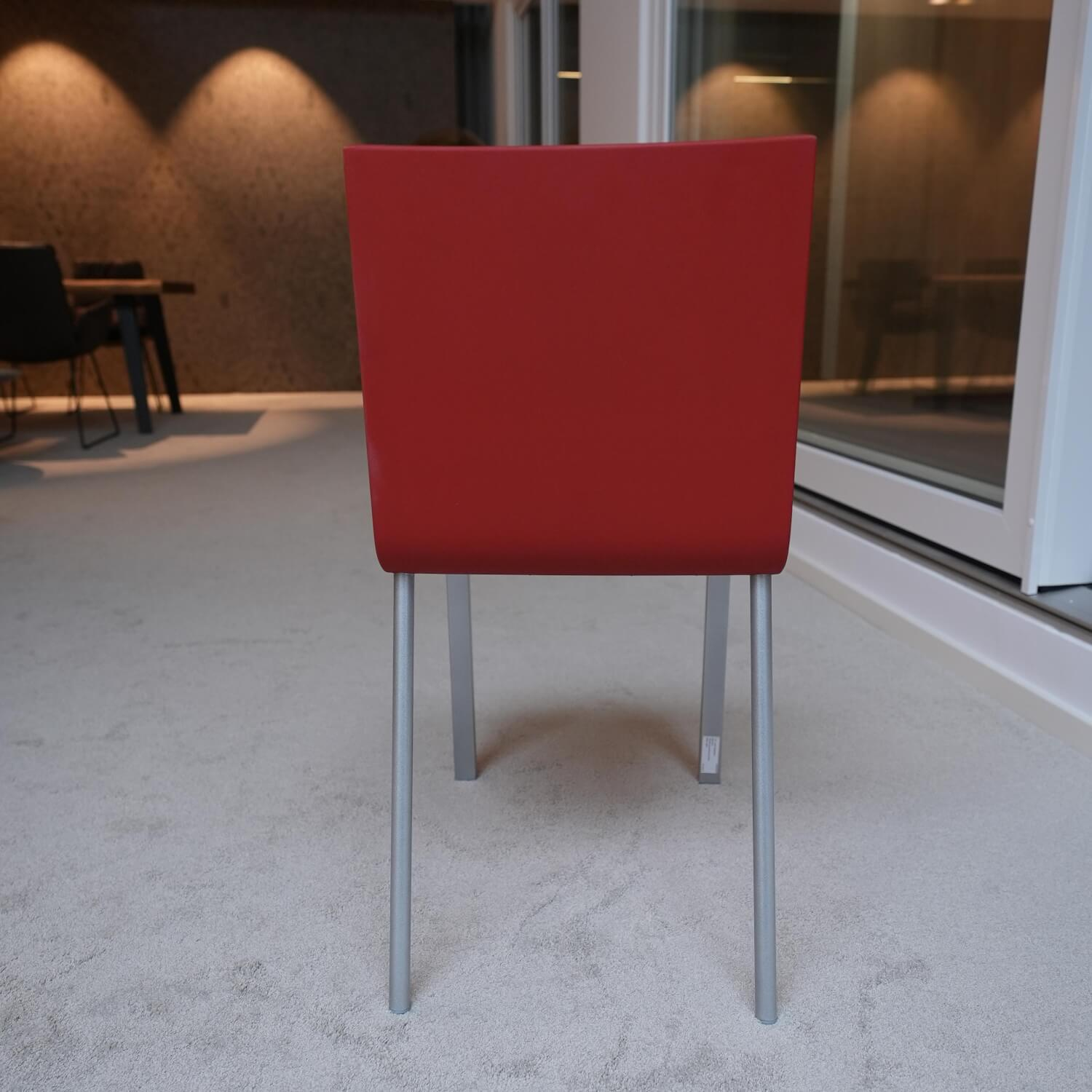 Vitra Stuhl 03 Rot Kunststoff Silber