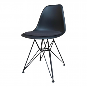 Eames Plastic Side Chair DSR Dunkelgrau