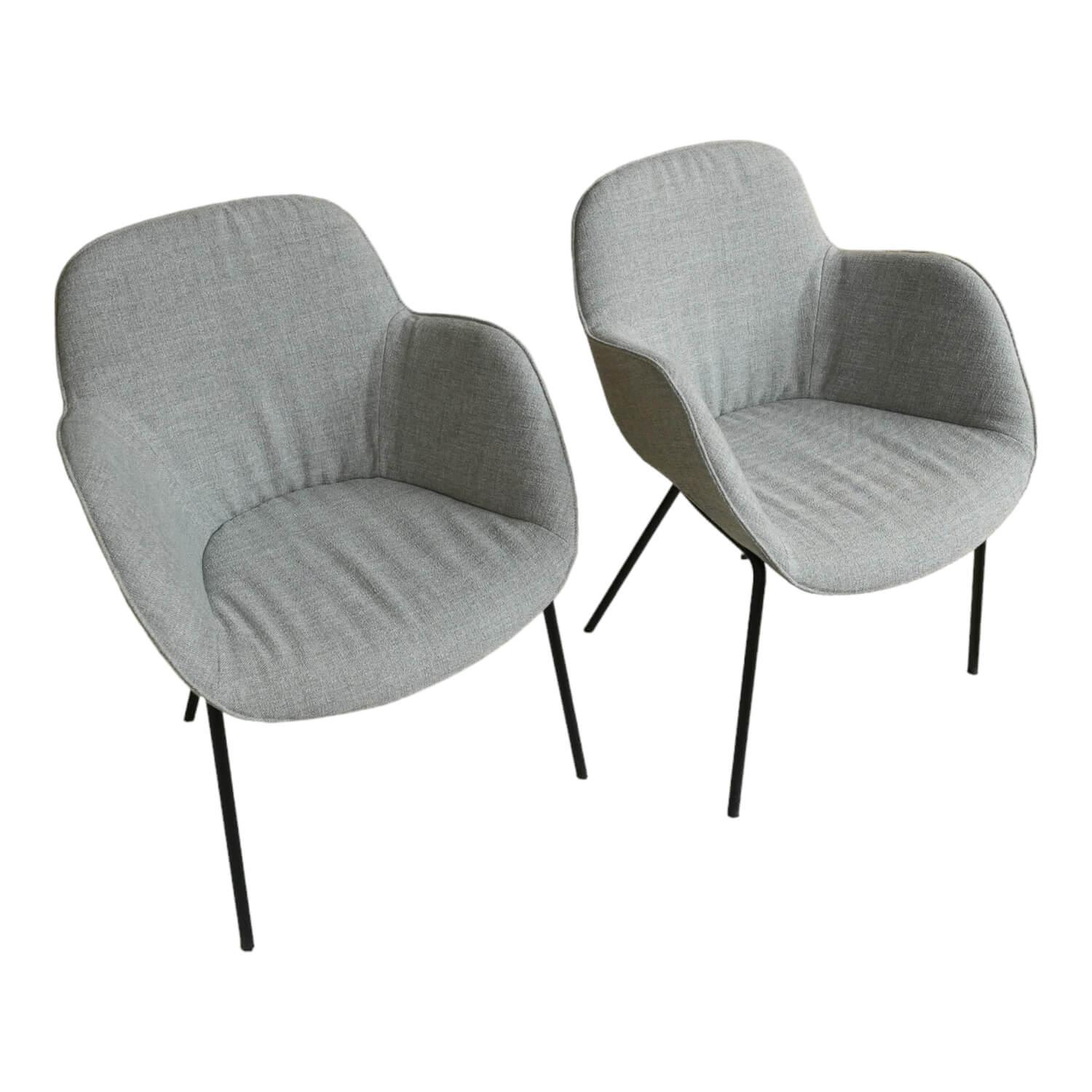 Walter Knoll Sheru Armlehnstuhl Platin Grau Stoff