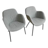 Walter Knoll Sheru Armlehnstuhl Platin Grau Stoff