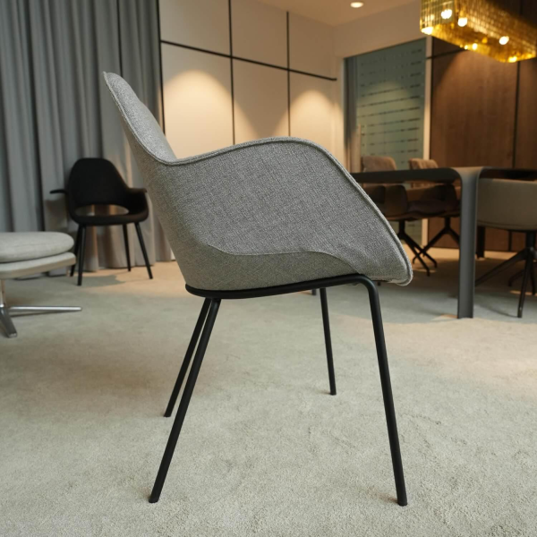 Walter Knoll Sheru Armlehnstuhl Platin Grau Stoff