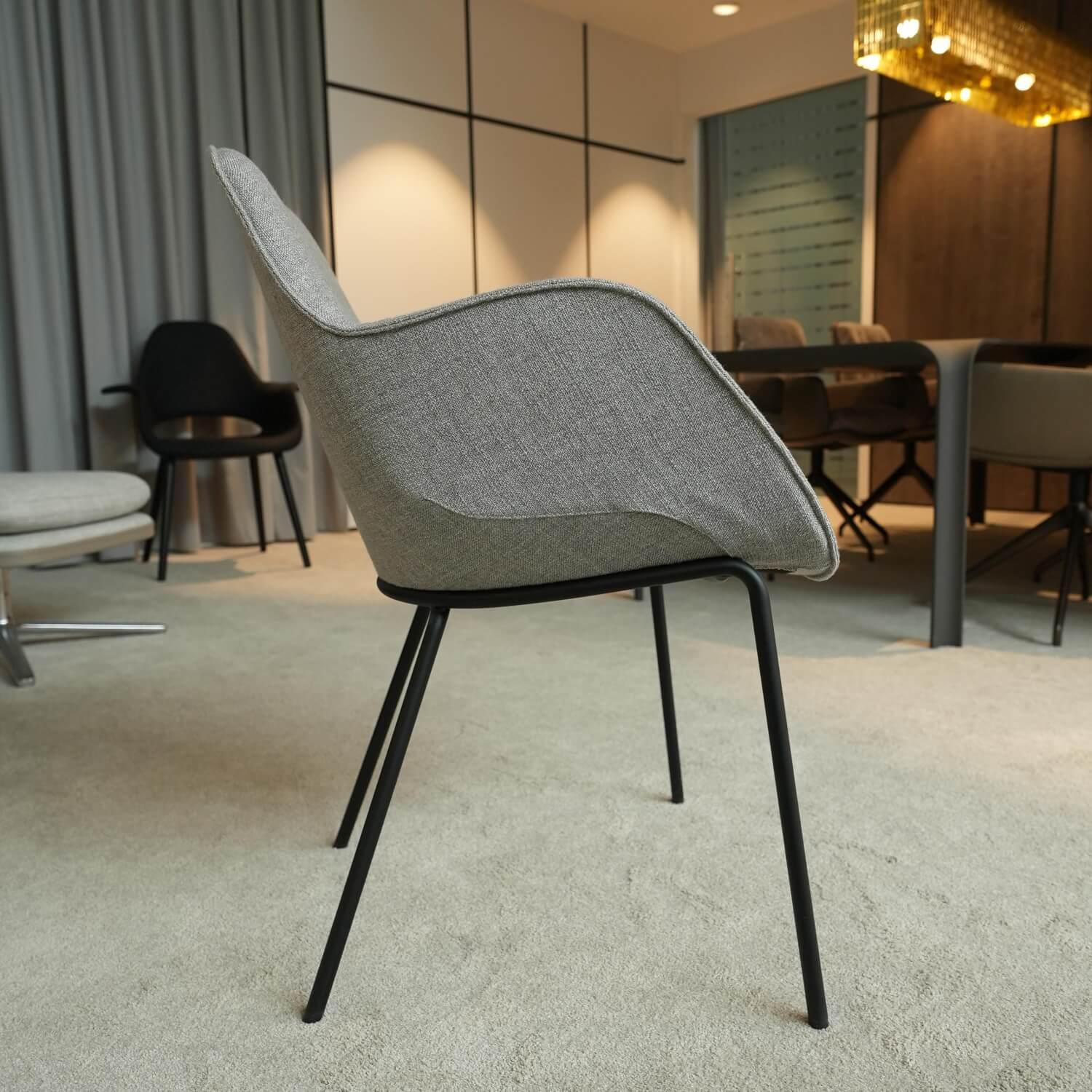 Walter Knoll Sheru Armlehnstuhl Platin Grau Stoff