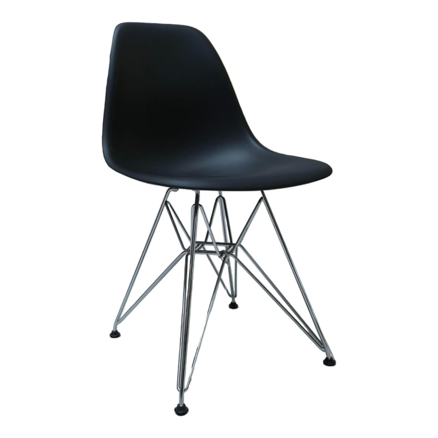 Eames Plastic Sidechair DSR Drahtgestell Schwarz