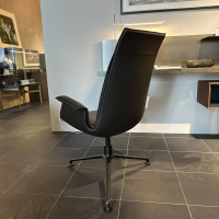 Walter Knoll Schalensessel FK Leder Dunkelbronze