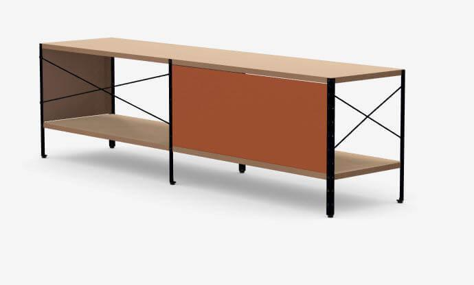 Vitra Sideboard Platte Furnier Birke Zartblau