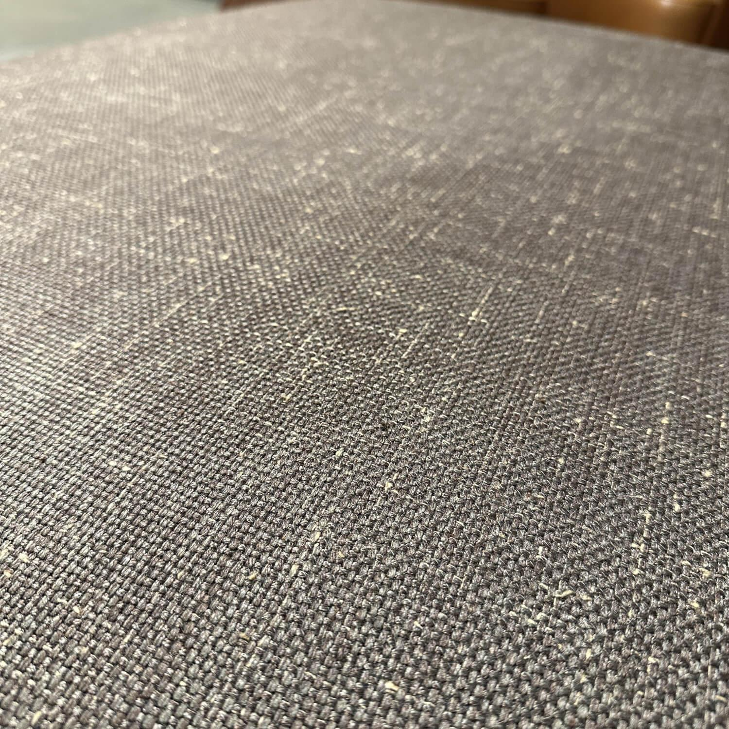 Tama Living Ecksofa Stoff B&B Spora Braun Kufen Eiche