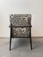 Vitra Fauteuil Salon Stoff Tiger Schwarz Weiß
