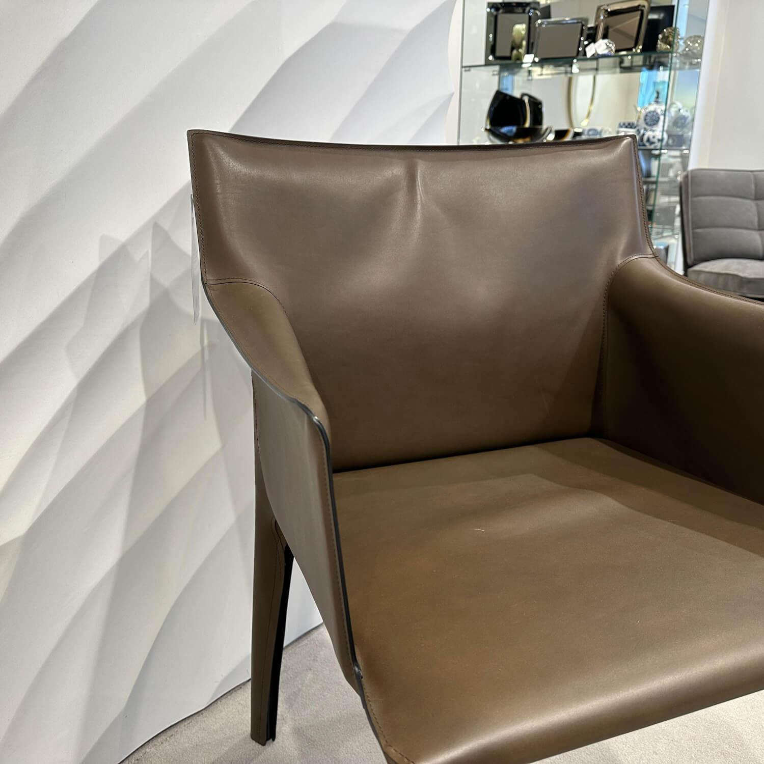Walter Knoll Saddle Chair Leder Saddle Khaki Braun
