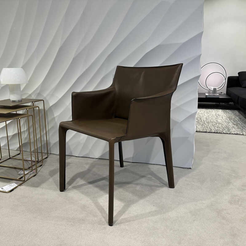 Walter Knoll Saddle Chair Leder Saddle Khaki Braun