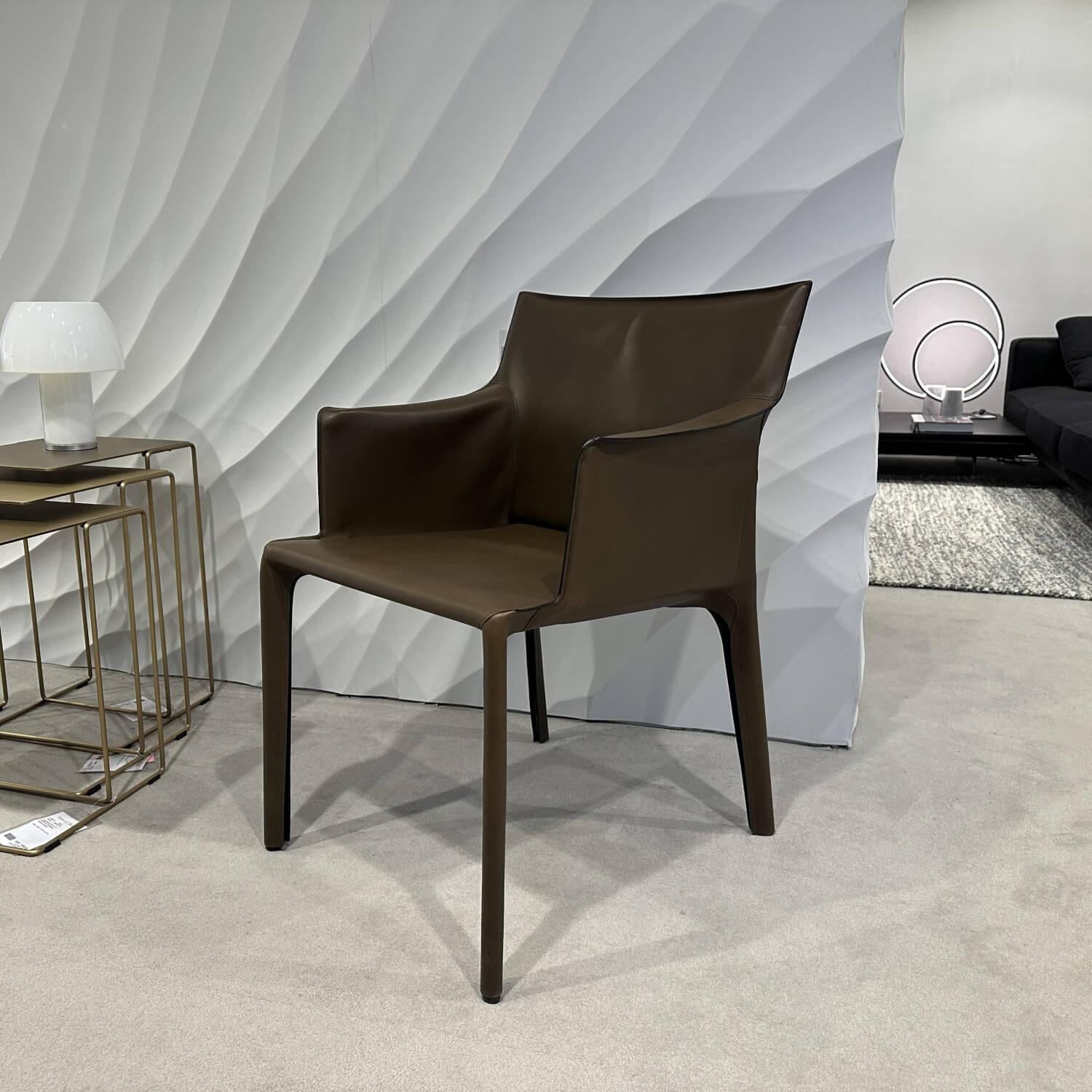 Walter Knoll Saddle Chair Leder Saddle Khaki Braun