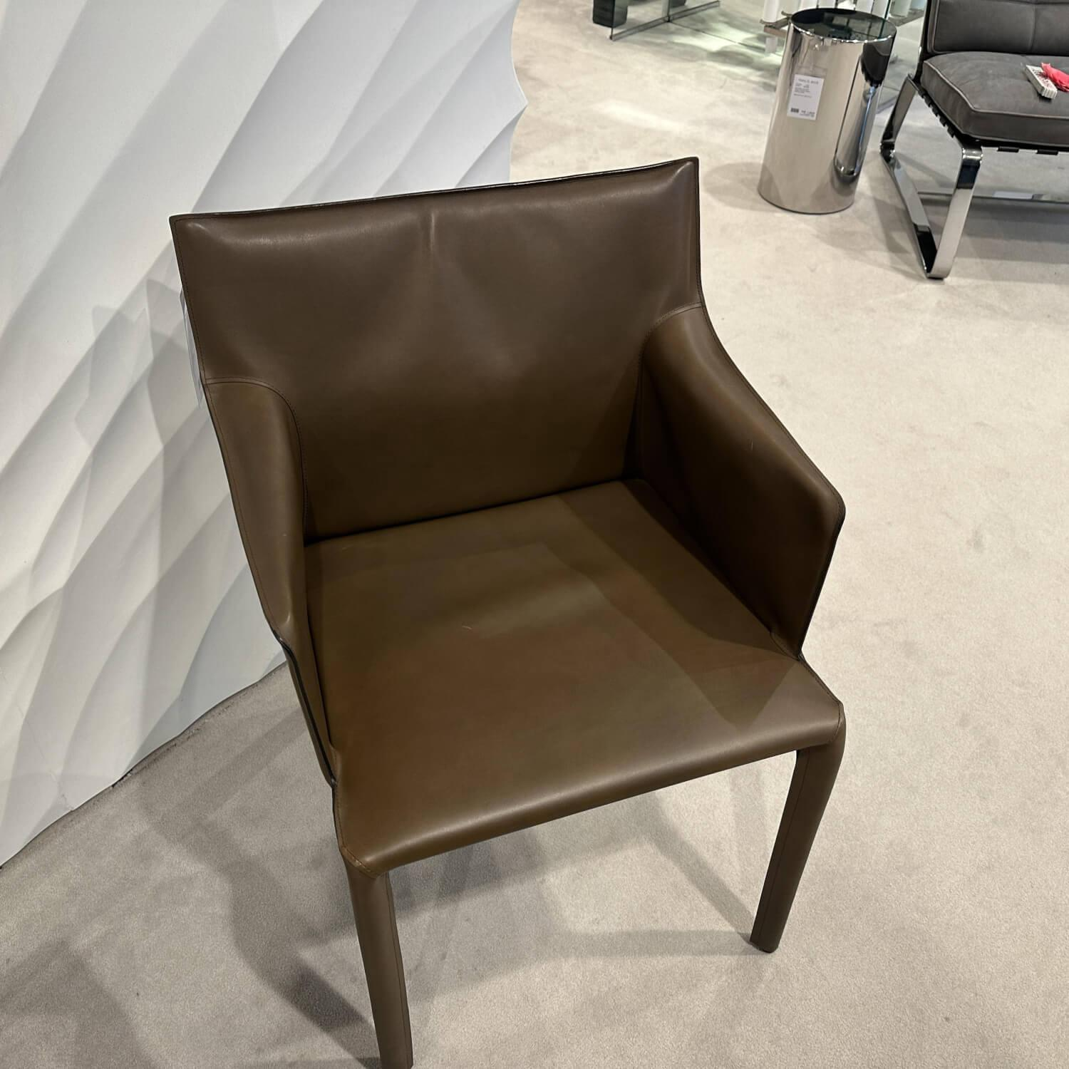 Walter Knoll Saddle Chair Leder Saddle Khaki Braun