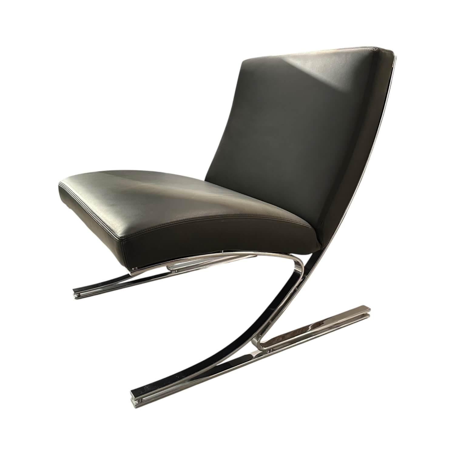Walter Knoll Sessel Berlin Leder Congress 55 Chrom