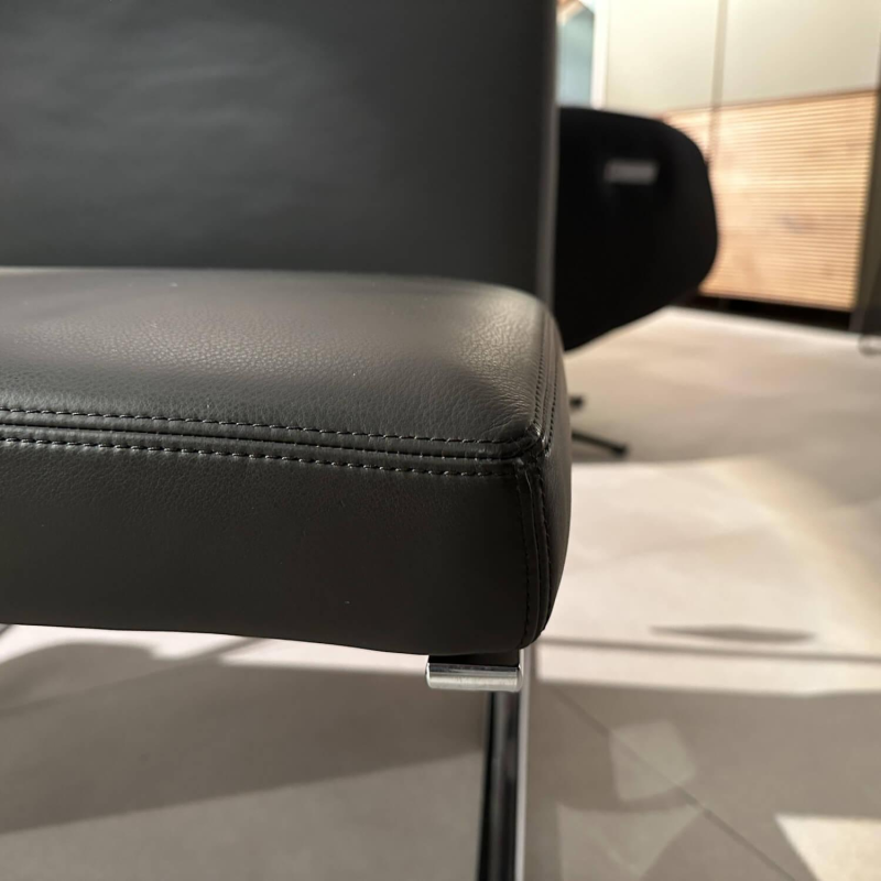 Walter Knoll Sessel Berlin Leder Congress 55 Chrom