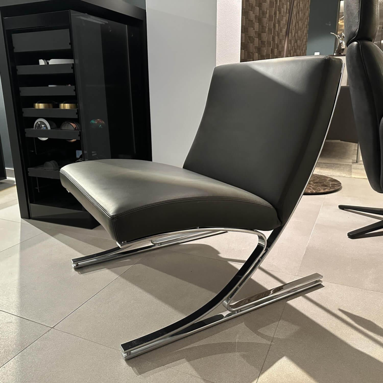 Walter Knoll Sessel Berlin Leder Congress 55 Chrom