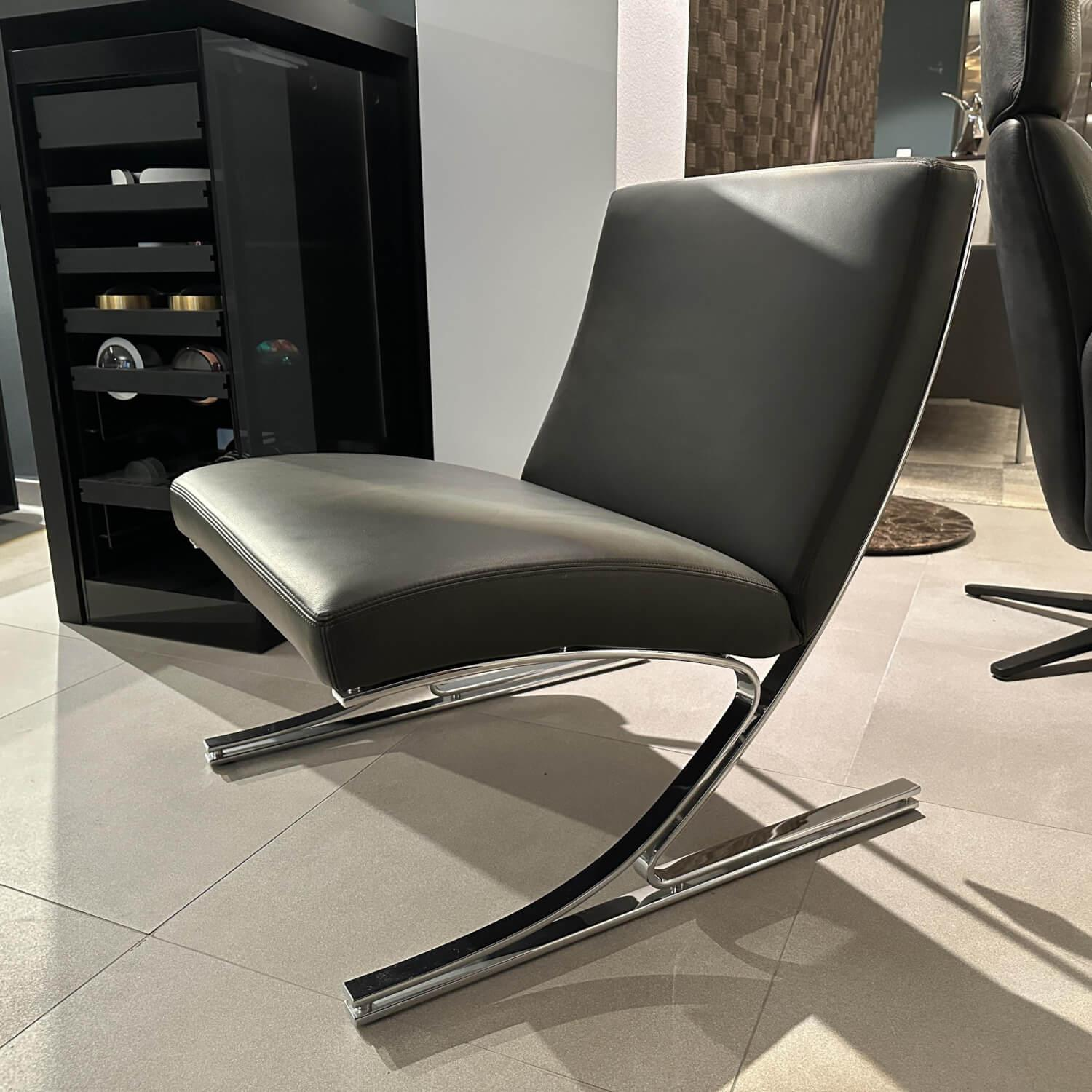Walter Knoll Sessel Berlin Leder Congress 55 Chrom