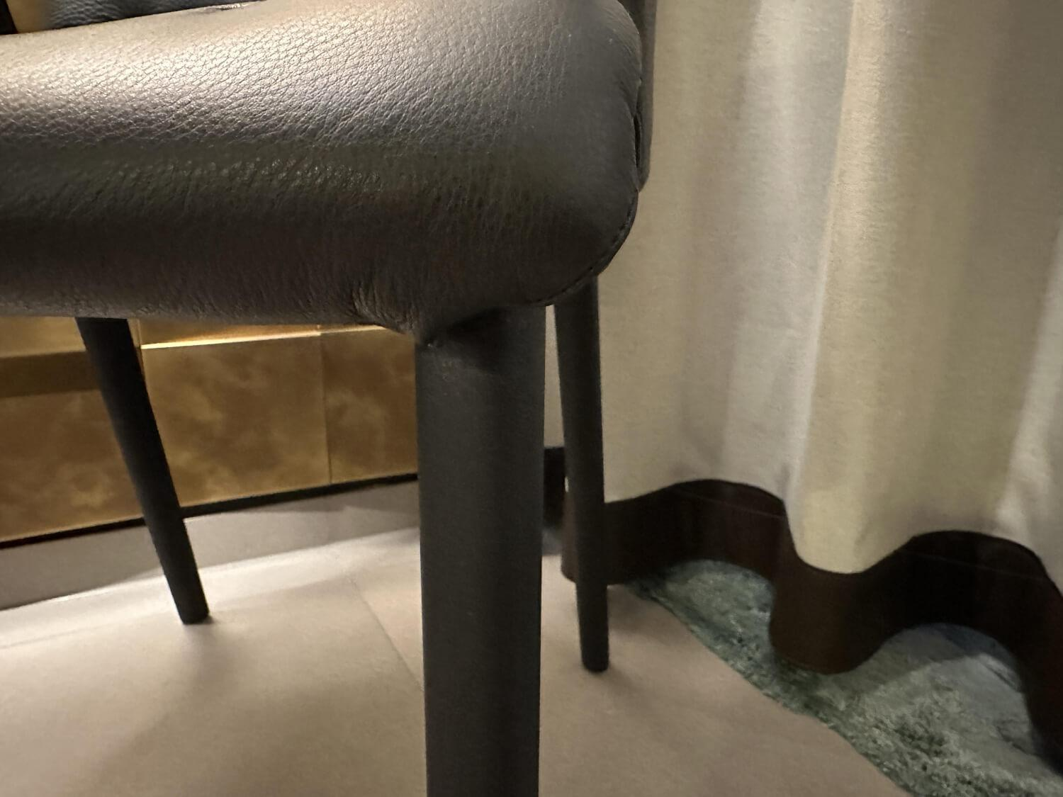 Walter Knoll Liz Wood 1323 Stuhl Leder Dunkelbronze