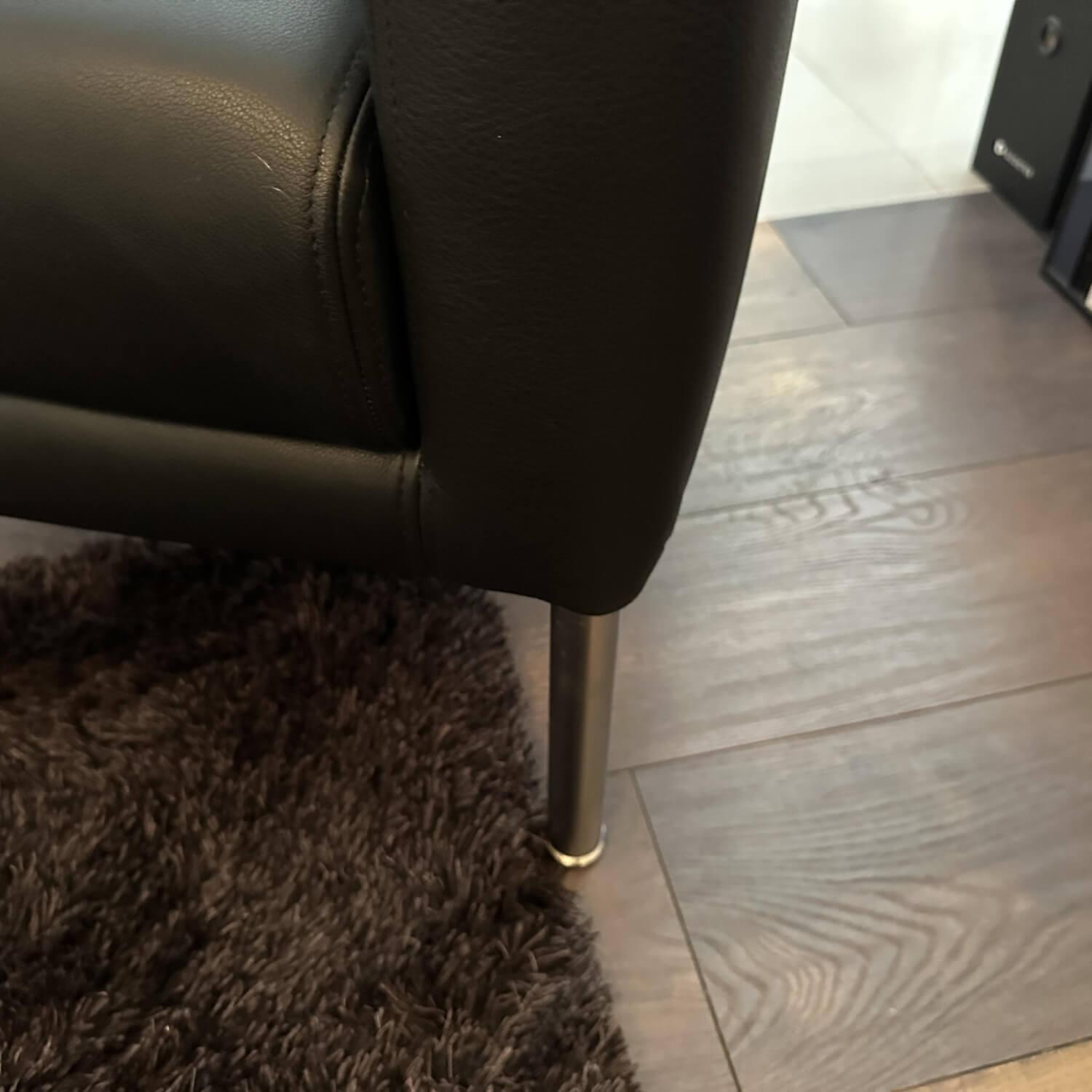 Walter Knoll Sessel Jason Leder Nappa Schwarz Metallgestell
