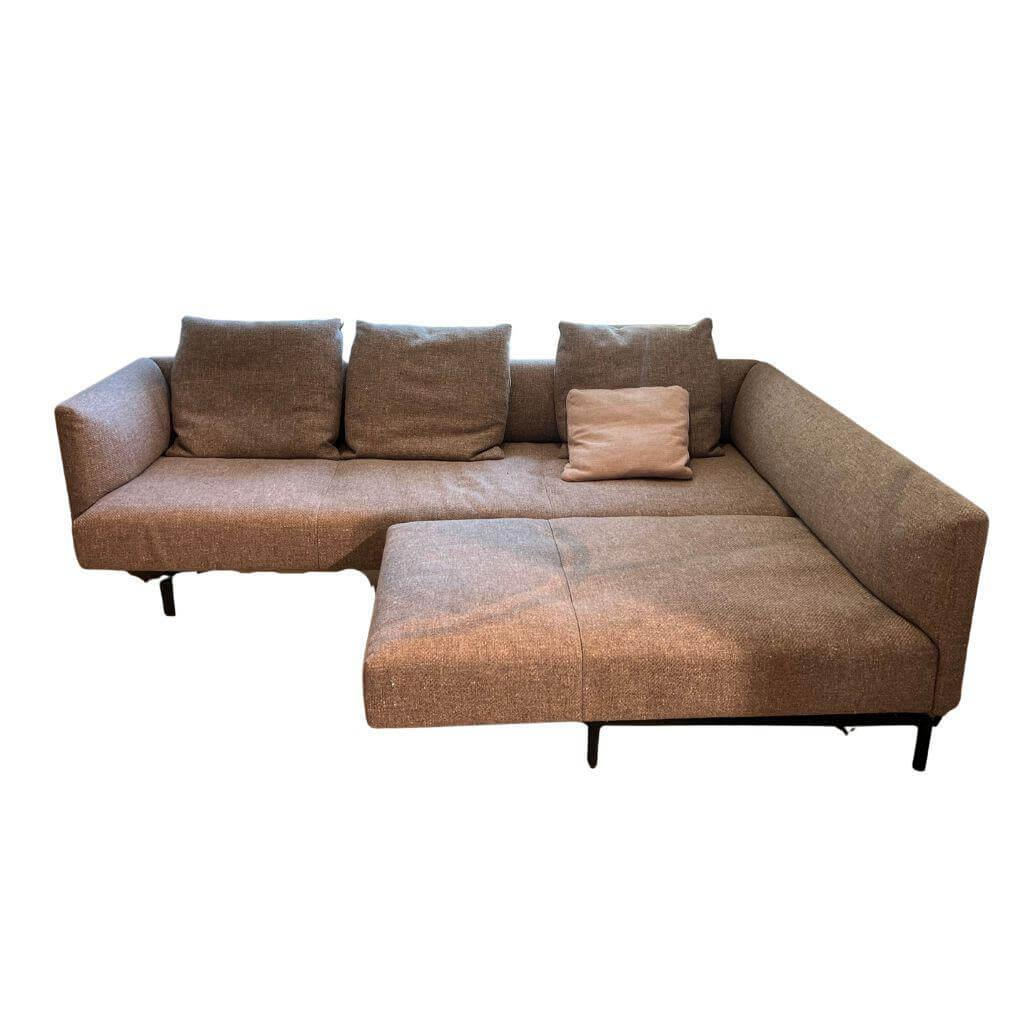 Muud Ecksofa Walter Knoll Stoff Savannah Aluminium Schwarz