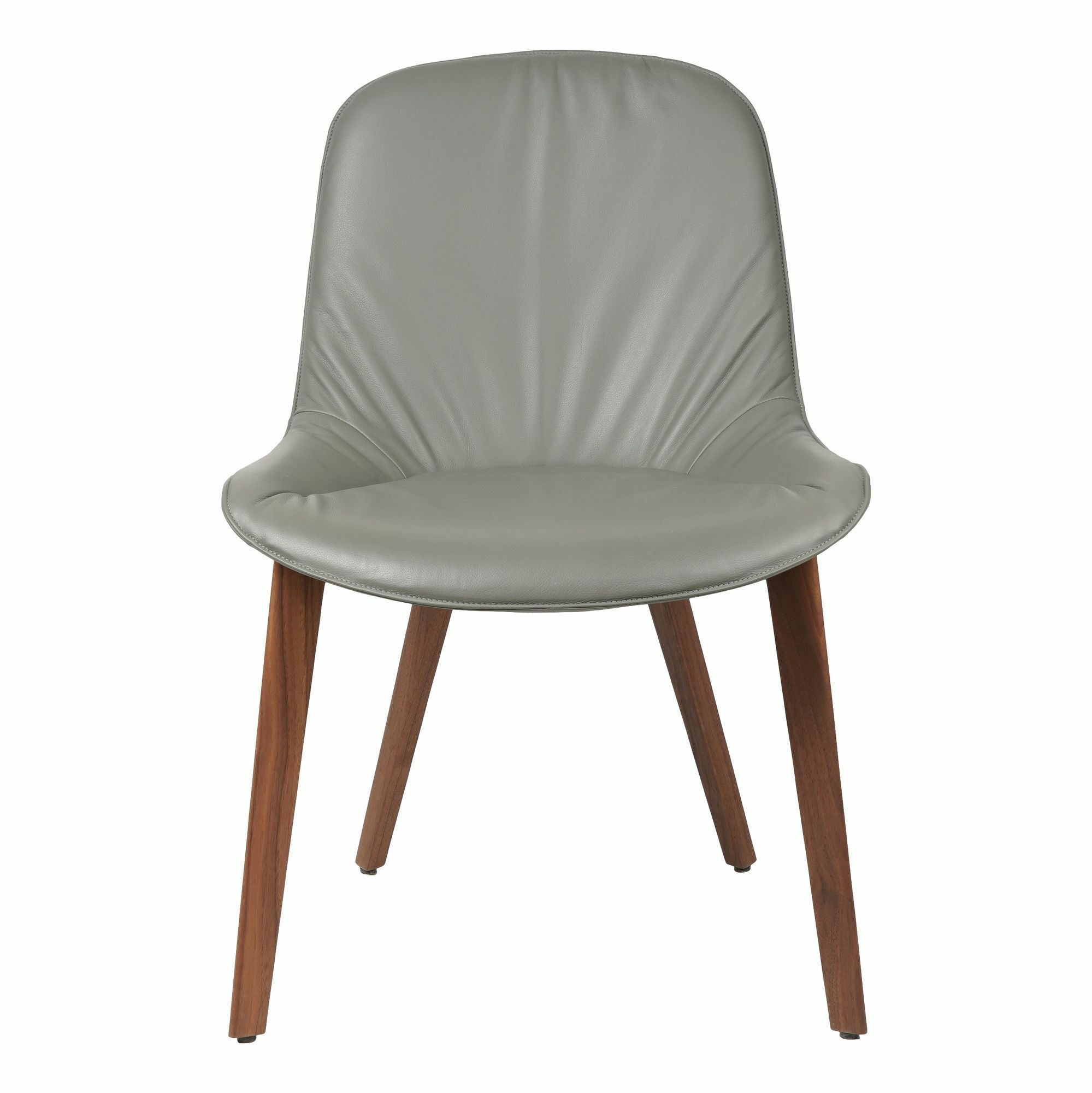 Walter Knoll Stuhl Sheru Leder Nussbaum Grau