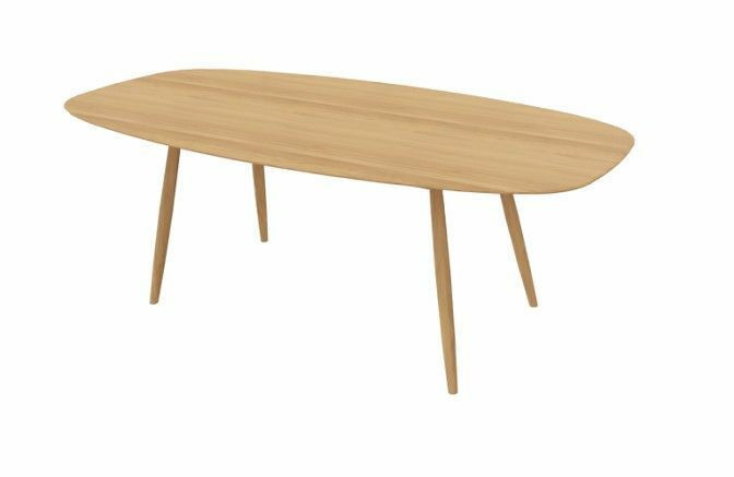 Walter Knoll dining table Moualla Solid Oak White Pigmented