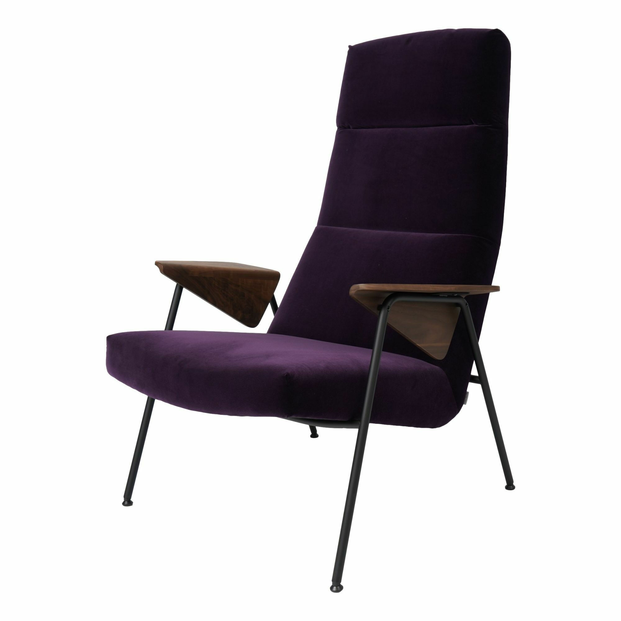 Votteler Stoff Sessel Harald 2 Aubergine Nussbaum Geölt