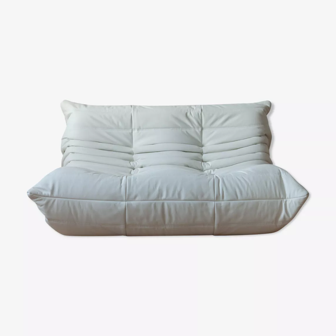 Togo Sofa 2-seater Madras leather White