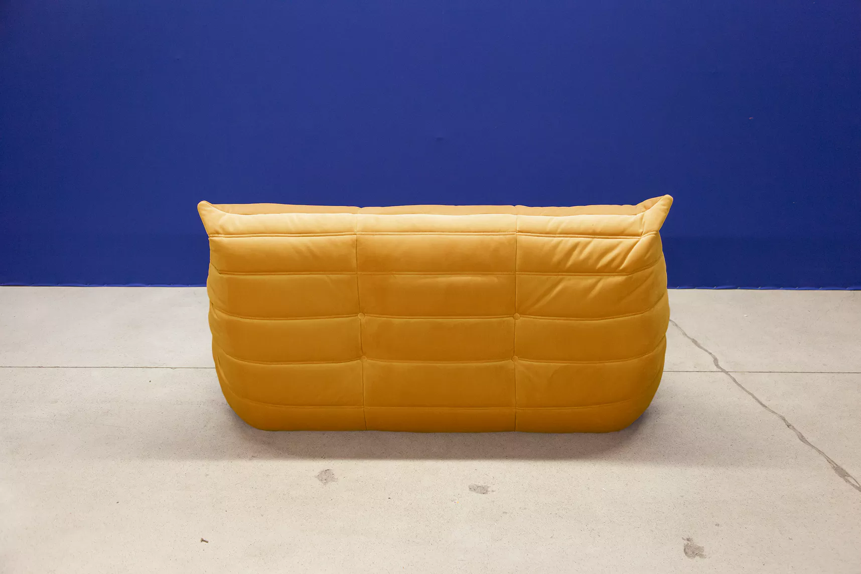 Togo Sofa 2-seater Mustard Yellow Velvet