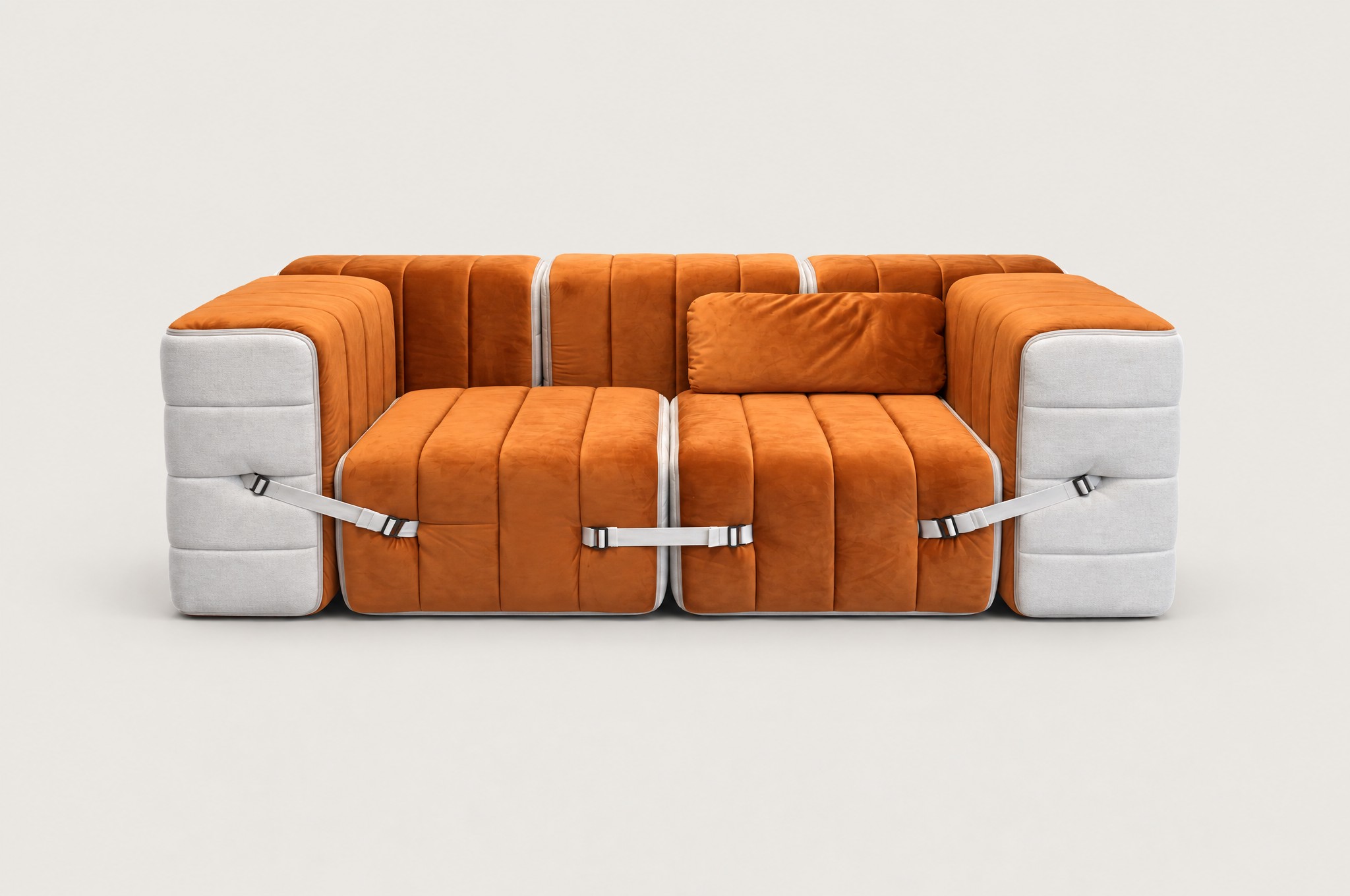 Curt-Set 7-Flexibile 2 posti con cuscini Jet Beige&Barcellona